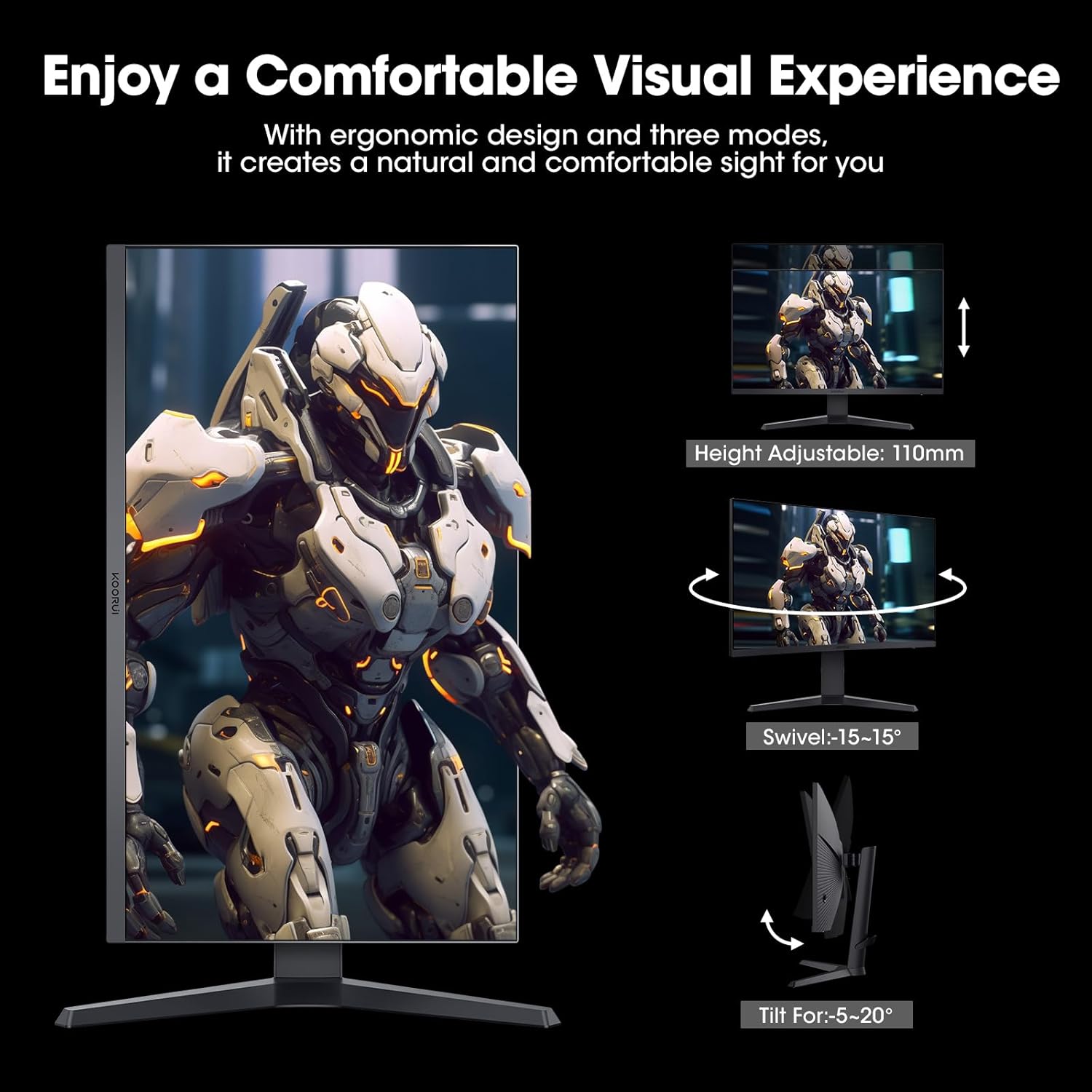 KOORUI 27E3QK 27-inch IPS QHD 240Hz Gaming Monitor