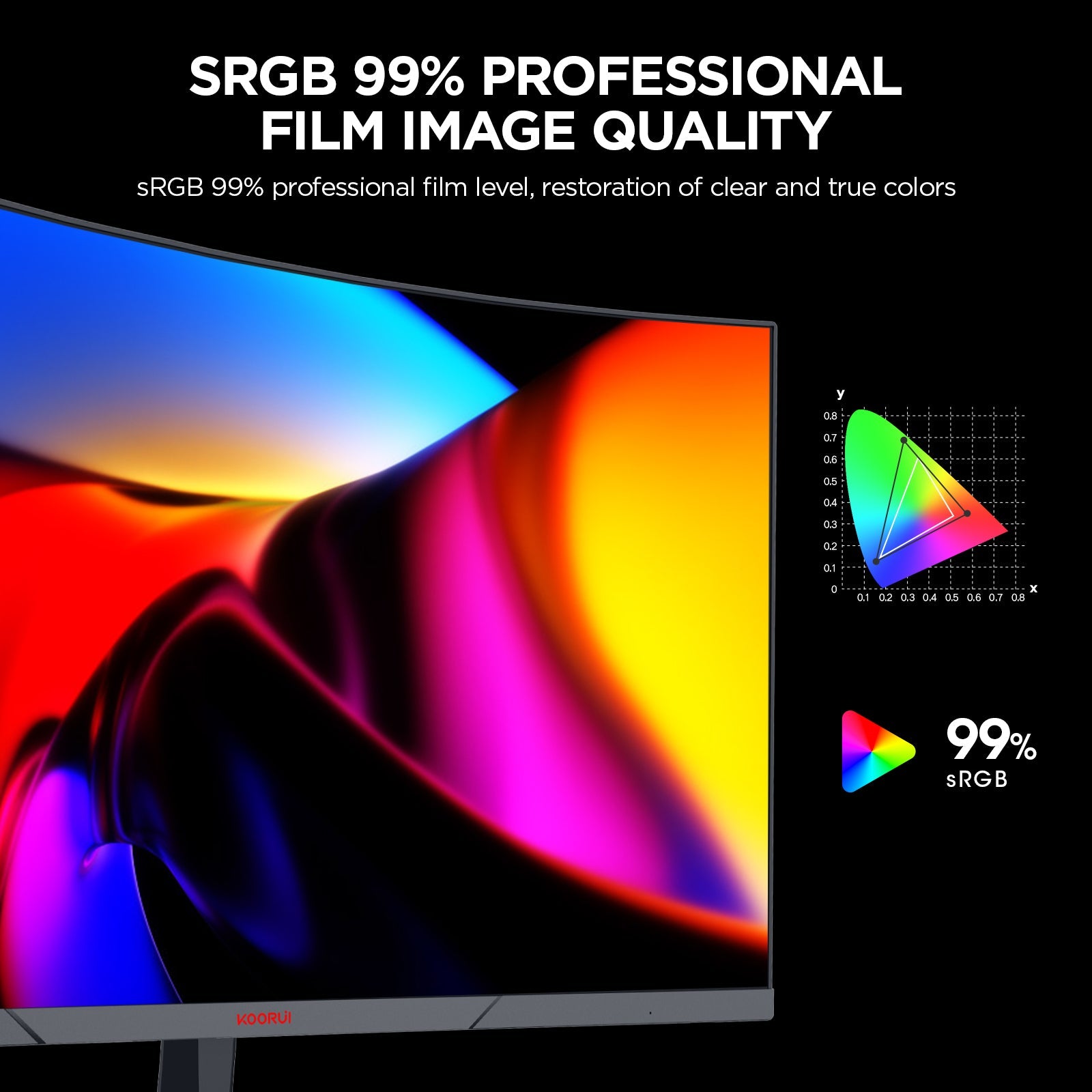 KOORUI 27E6CA 27-inch VA FHD 180Hz Curved Gaming Monitor