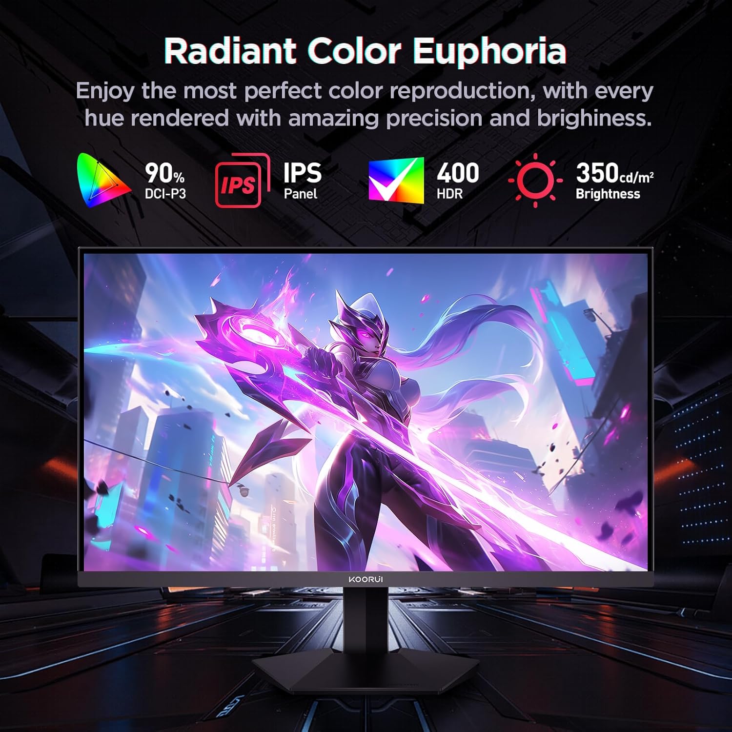 KOORUI G2421V 24-inch IPS QHD 180Hz Gaming Monitor