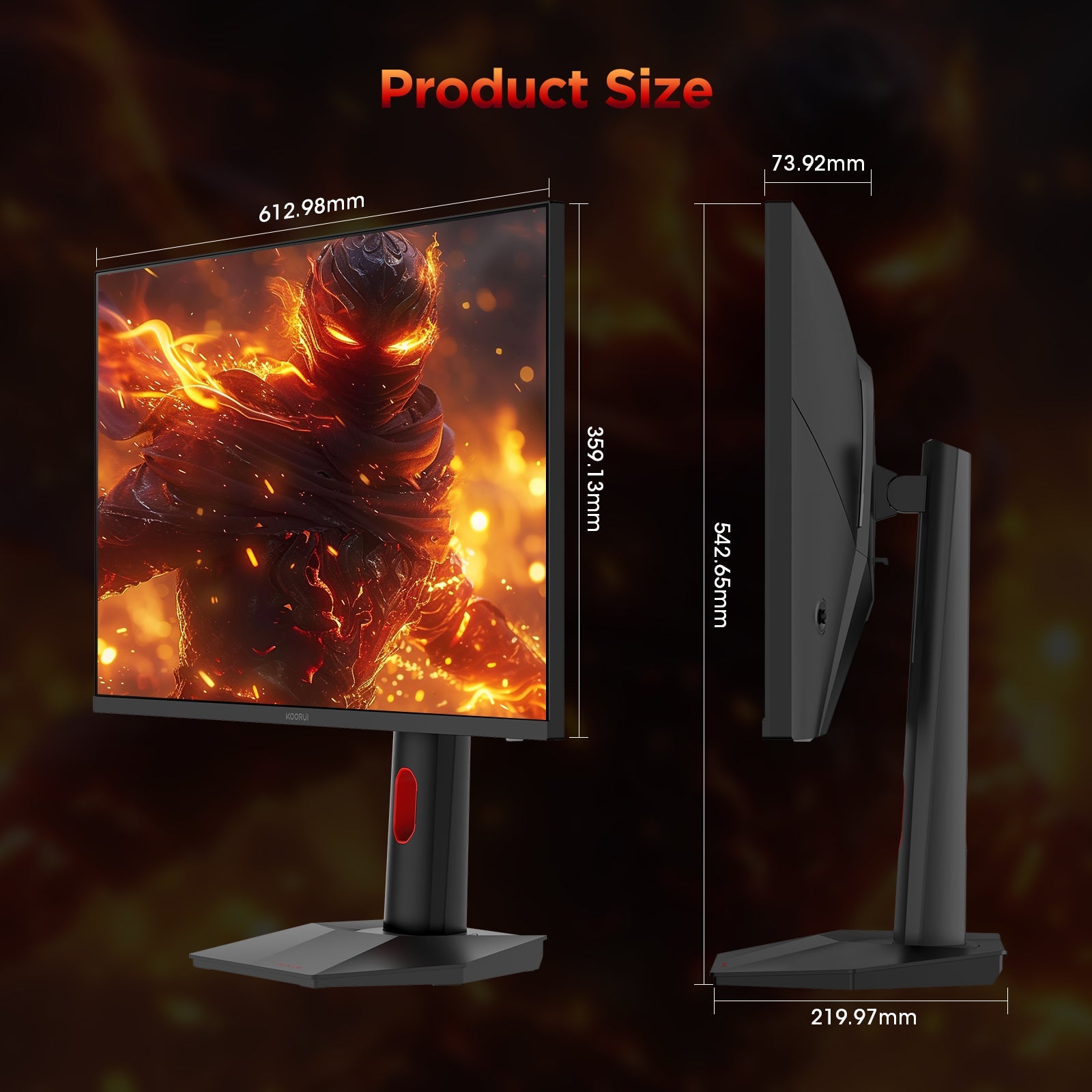 KOORUI S2721PM 27-inch IPS/MINI LED QHD 200Hz Gaming Monitor