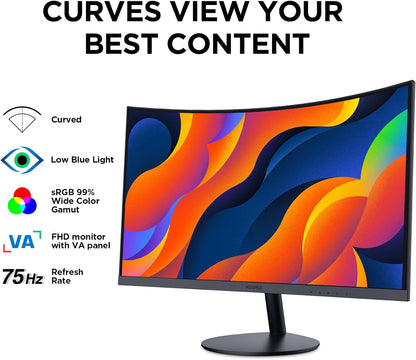 KOORUI 27N5CA 27-inch VA FHD 75Hz Curved Gaming Monitor