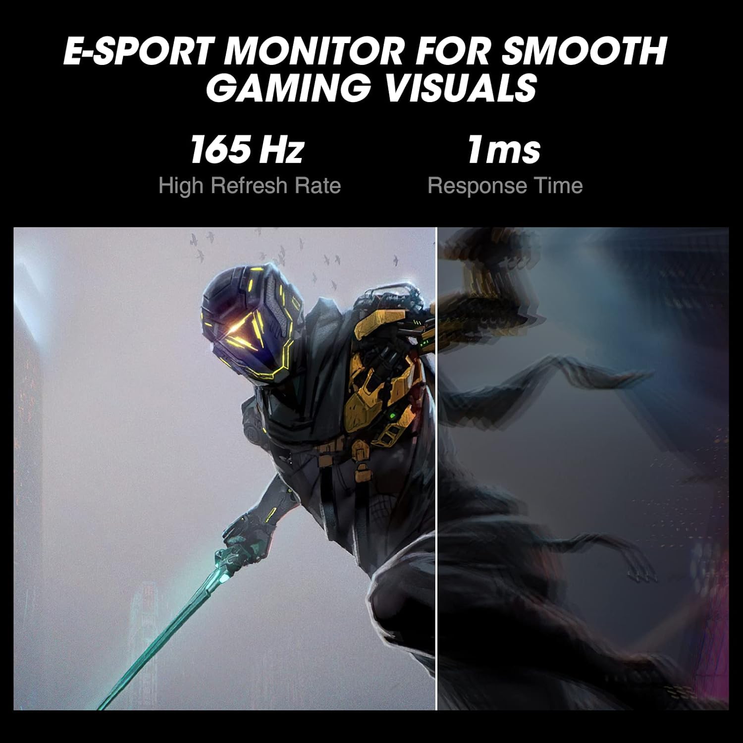 KOORUI 34E6UC 34-inch VA WQHD 165Hz Curved Gaming Monitor