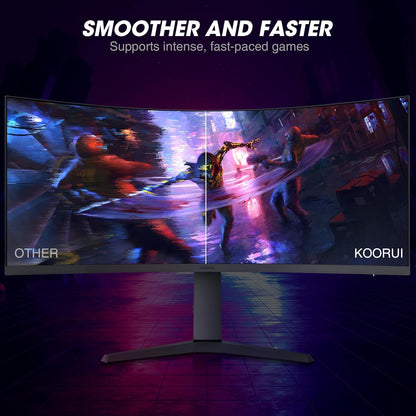 KOORUI 34E6UC 34-inch VA WQHD 165Hz Curved Gaming Monitor