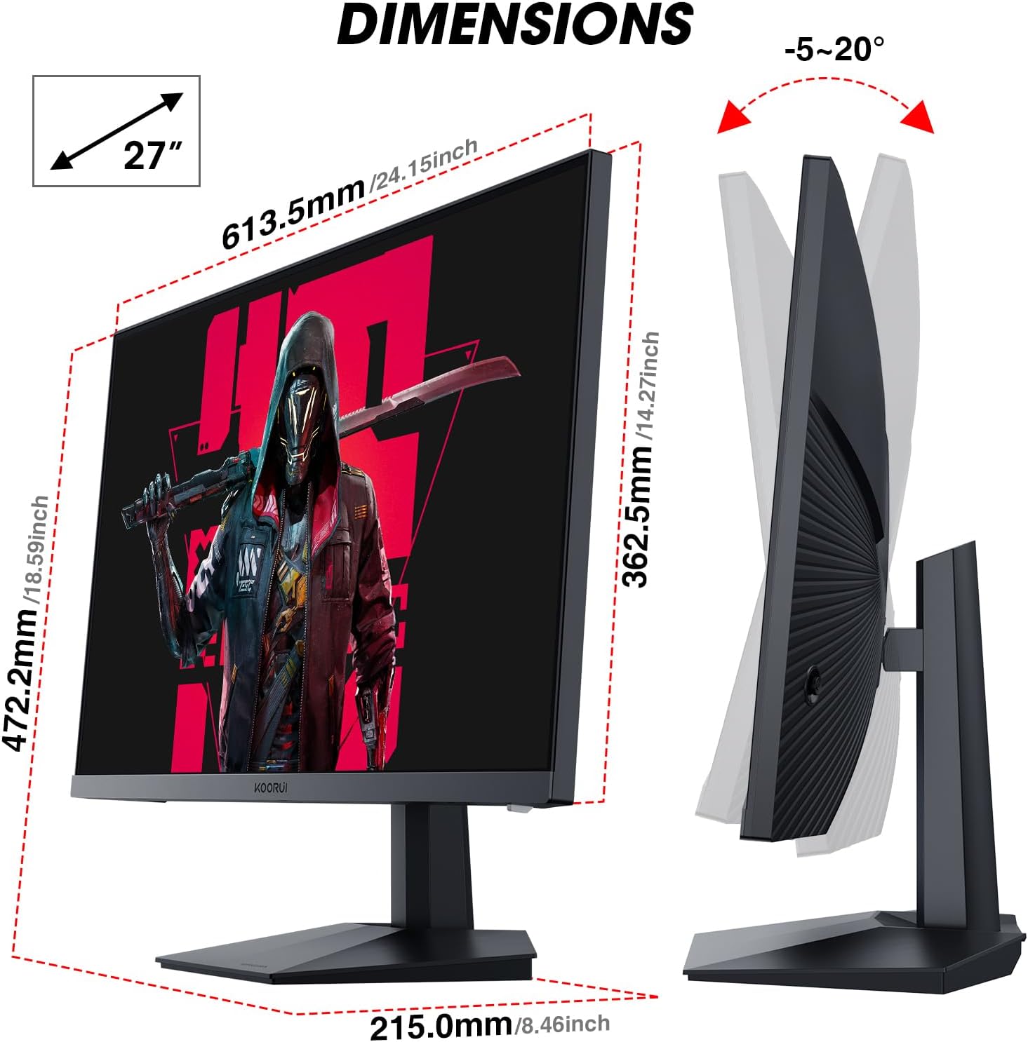 KOORUI GN02 27-inch VA FHD 240Hz Gaming Monitor